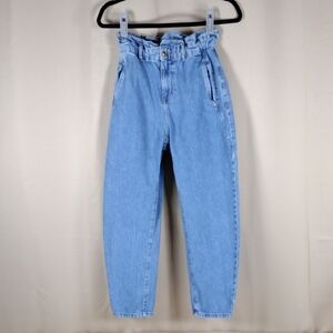 Zara High Rise Light Blue Baggy Paperback Casual Boho Streetwear Women's Jeans